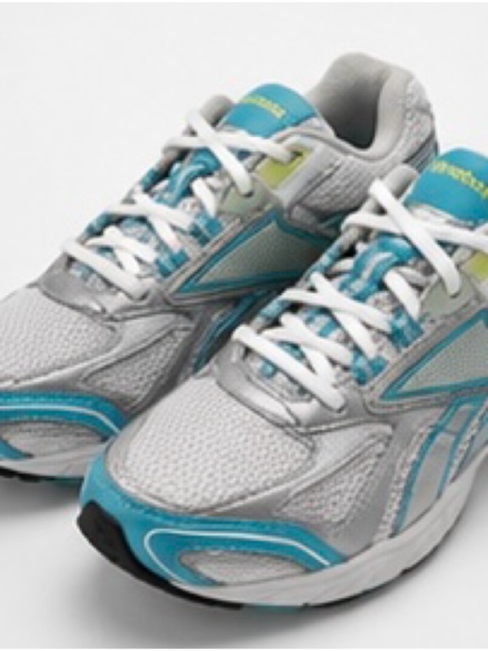 Reebok Silver Teal Athletic Running Shoes Size 7